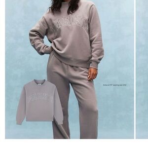 PARKE official - Tonal Monochrome Varsity Mockneck. Size L/XL - Color: Stone